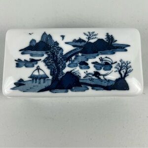 Vintage Blue and White Trinket Dish